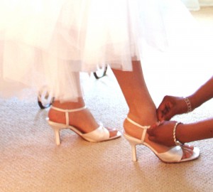 White Satin Wedding Shoes