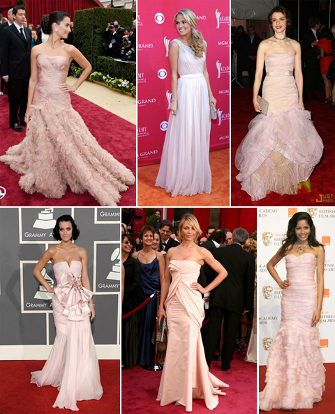 Celebrity Blush Pink Gowns