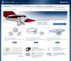 BlueNile.com's Engagement Ring Section