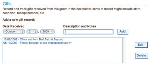 Gifts are one of the many details you can record in your Guest Manager profiles