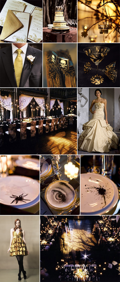 {Inspiration} A Luxurious Halloween Wedding in Black & Gold
