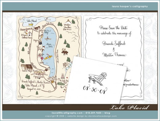 Include a hand-illustrated map with your save-the-date