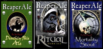 ReaperAle Brewing Company labels
