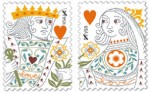 King & queen of hearts, my favorite from the USPS