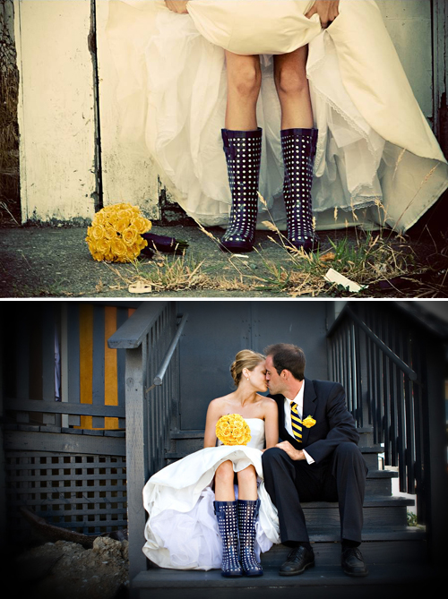 cute-wedding-bride-rain-boots