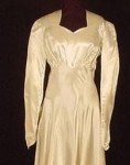 1940's WWII-Era Satin Wedding Dress