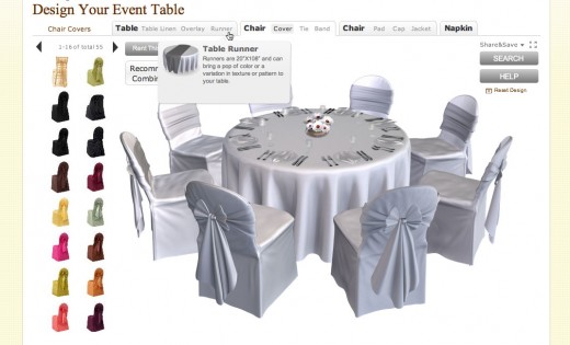 Point-and-click your way to a table setting design with BBJ Linen's online table design tool