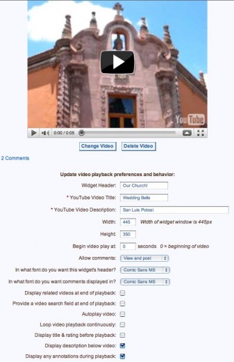 Manage all the options and properties of your videos in one place
